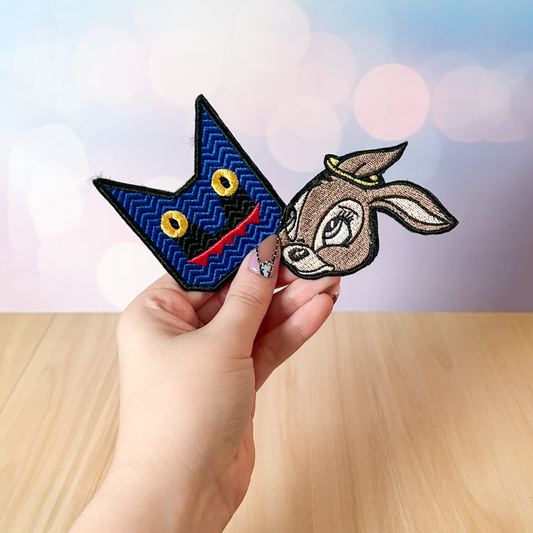 Michael Mell Bunny and Blue Cat Hoodie Patches | Be More Chill Inspired Broadway Cosplay Embroidered Patches