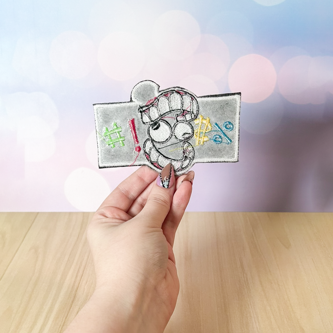 Caine Swear Censor Embroidered Patch | The Amazing Digital Circus Inspired Merchandise
