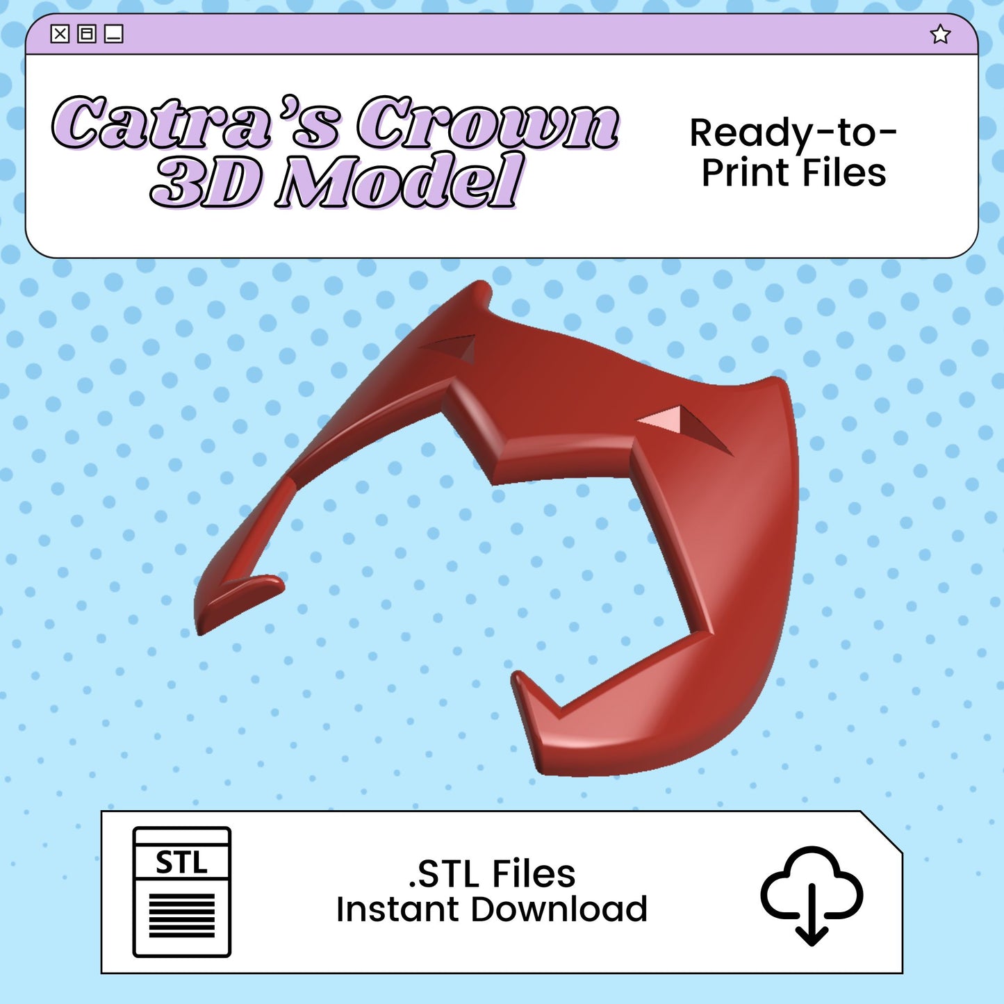 Catra Crown/Headpiece 3D Print File Inspired by She-Ra | STL for Cosplay