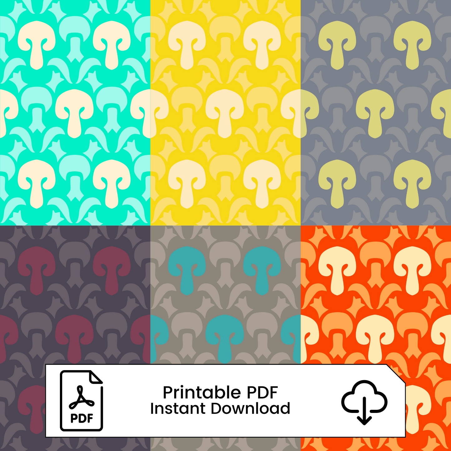 Cece's Mushroom Pattern Printable Cosplay Template | Instant Download Digital Cut Files for Cosplay