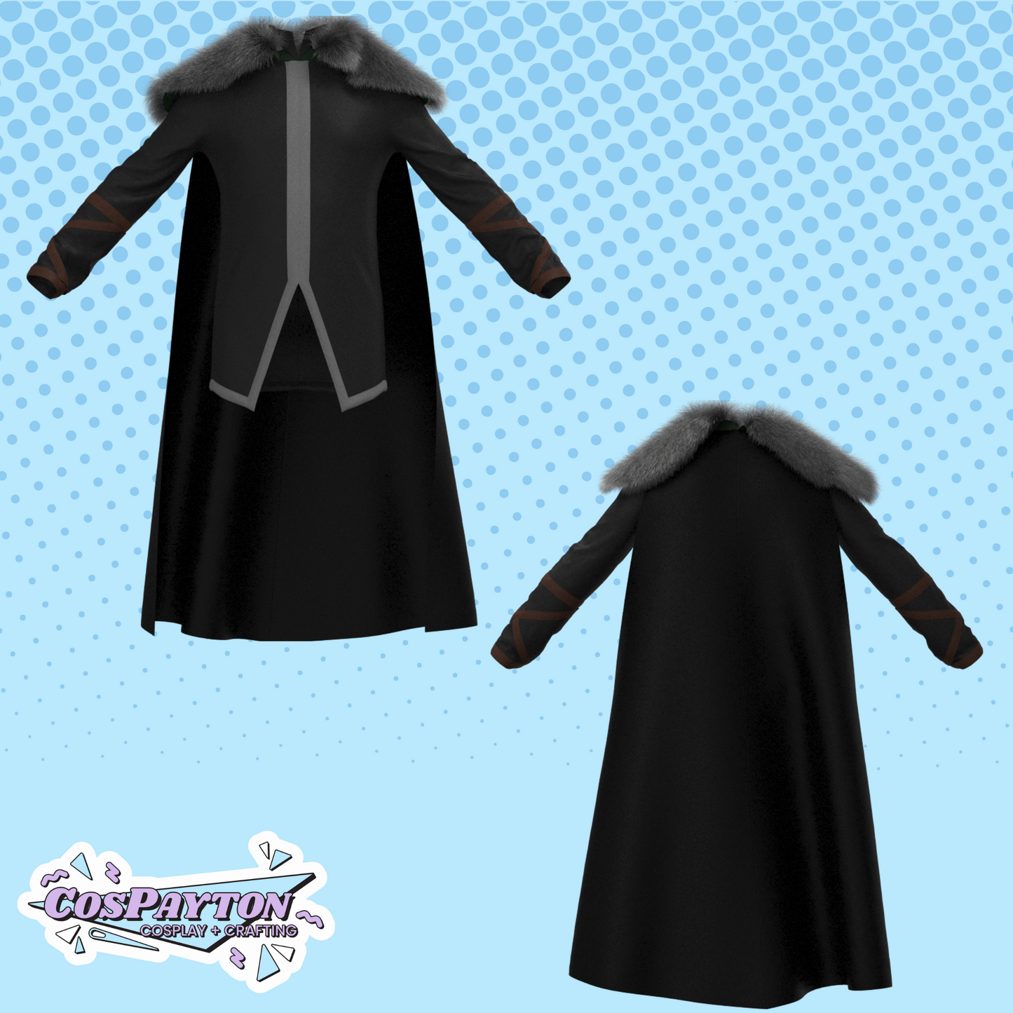 Vax'ildan Coat and Cape PDF Cosplay Pattern | Critical Role Inspired Printable Costume Pattern
