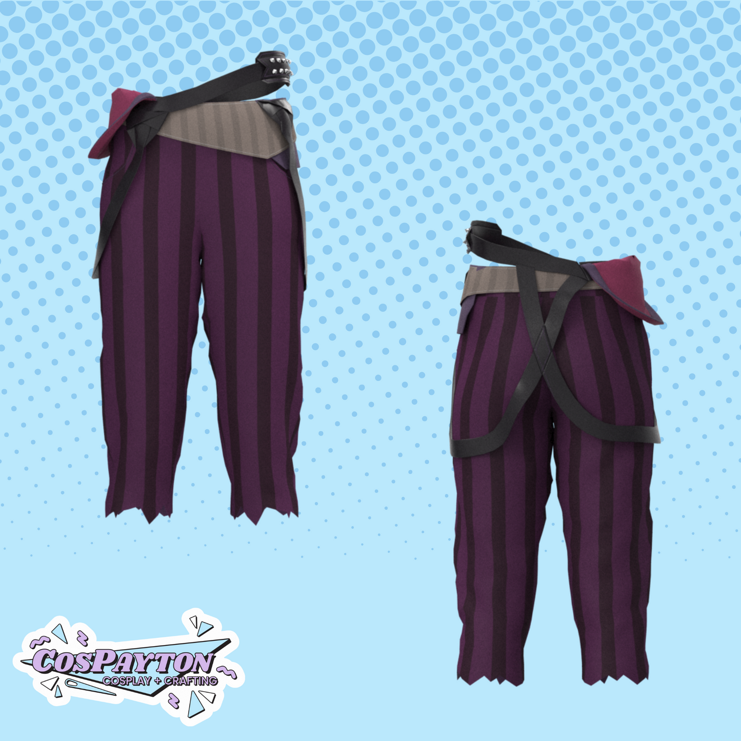 Jinx/Loose Cannon Accessories PDF Cosplay Pattern | Arcane Inspired Printable Costume Pattern