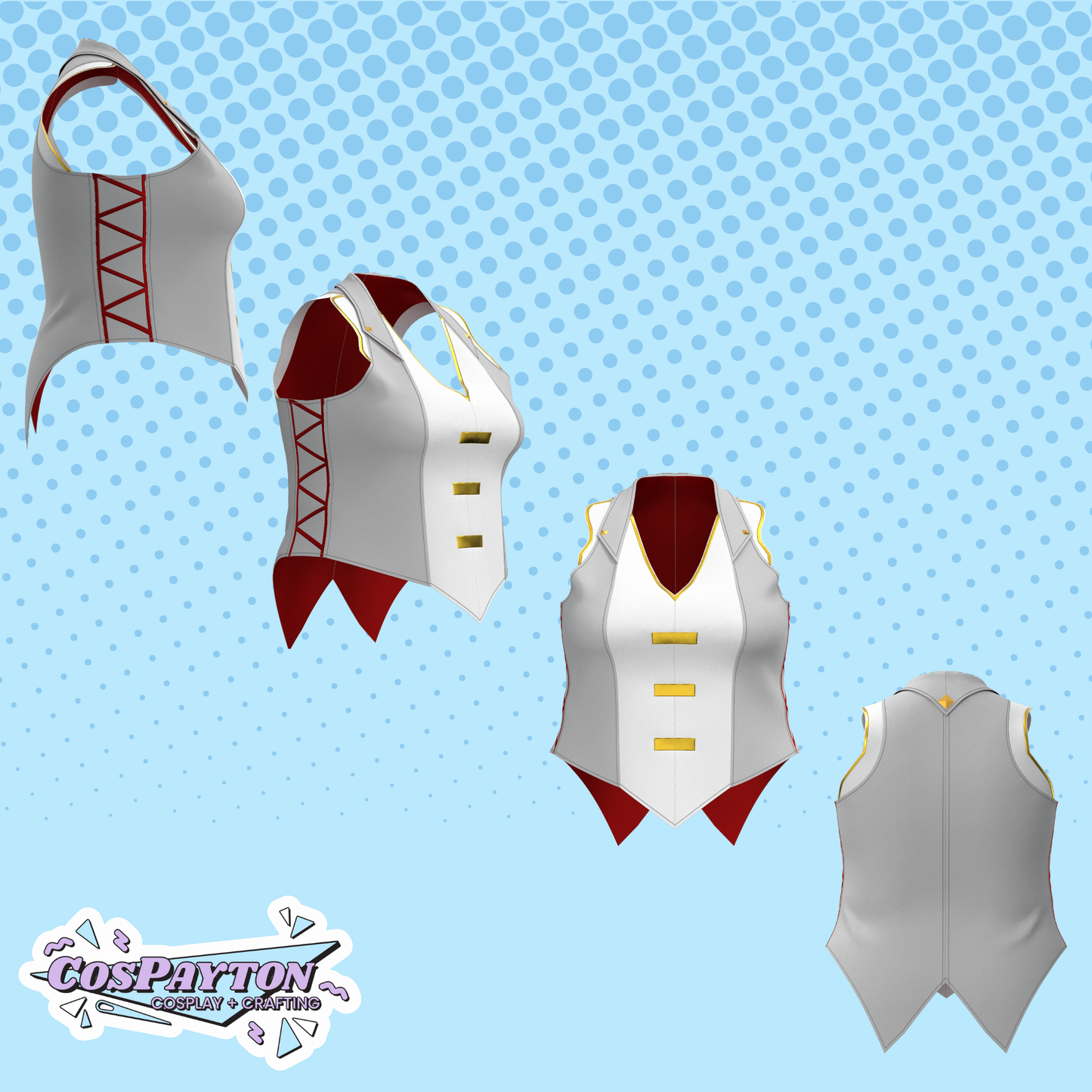 Jayce Jacket and Vest PDF Cosplay Pattern Bundle | Arcane Inspired Printable Costume Pattern