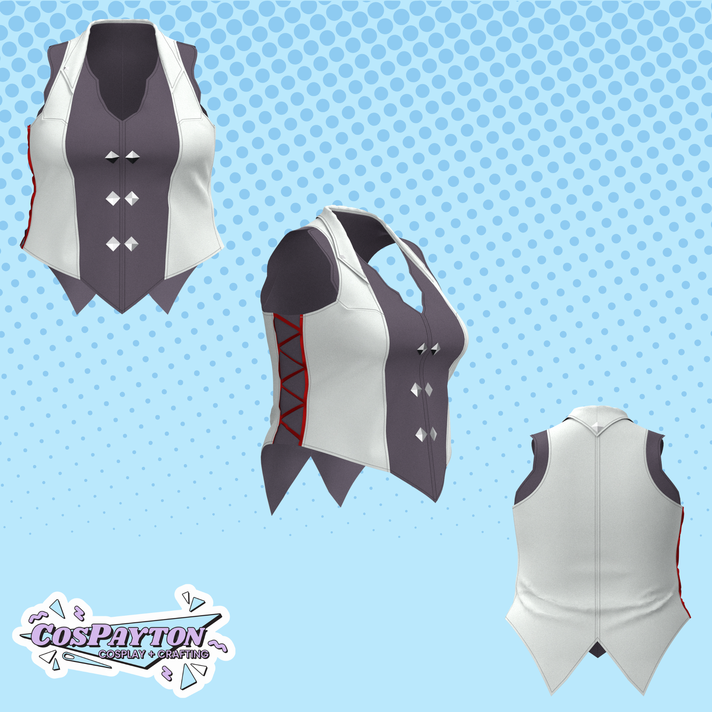 Progress Vest PDF Cosplay Pattern | Arcane Viktor and Jayce Inspired Printable Costume