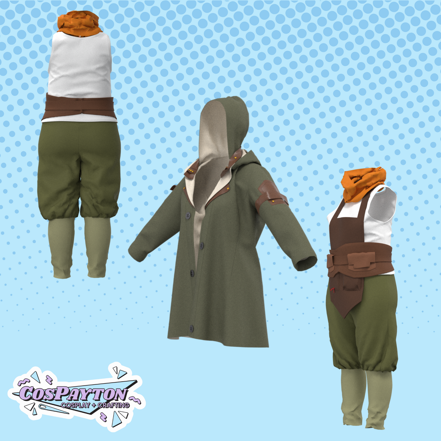 Ekko PDF Cosplay Pattern Bundle | Arcane Inspired Printable