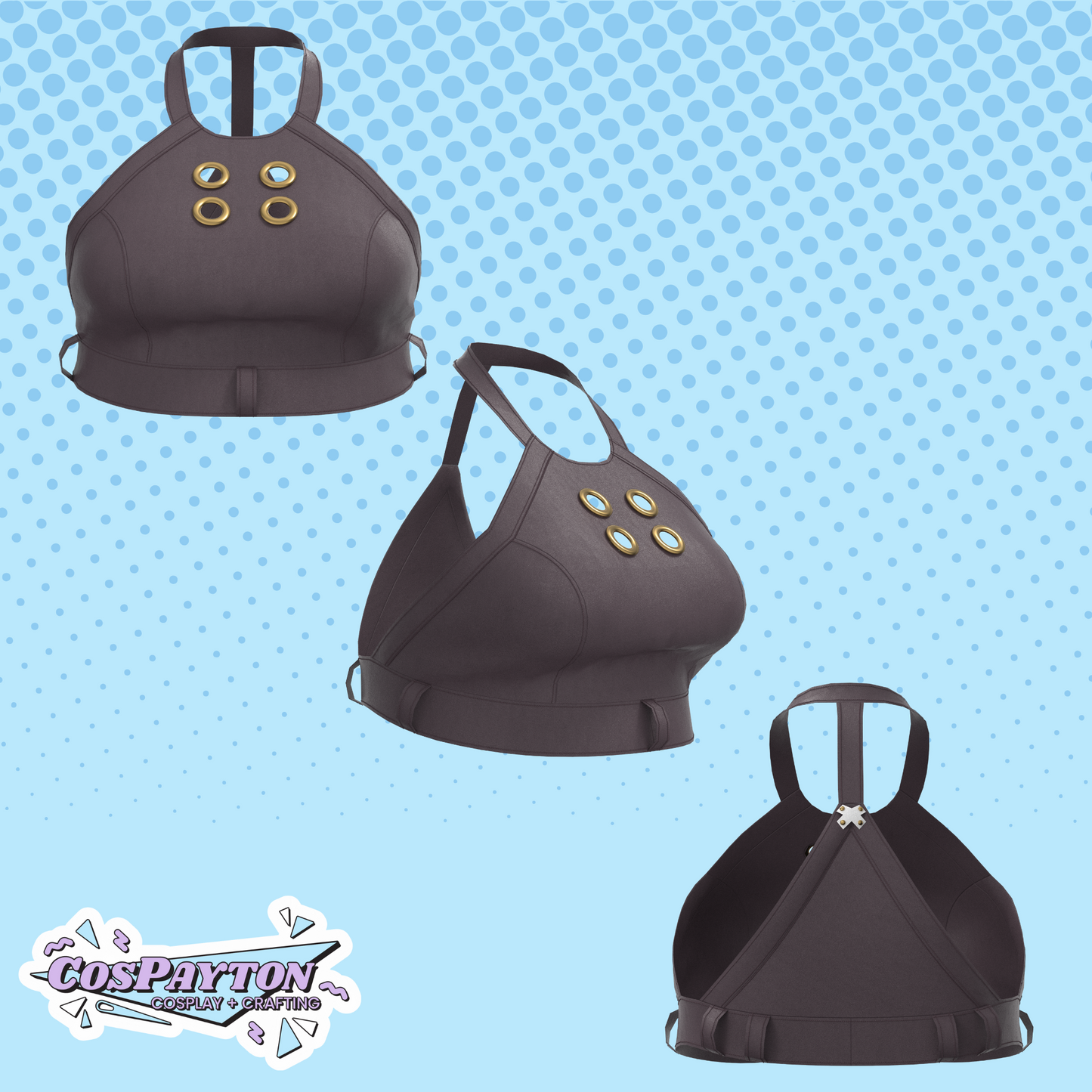 Jinx/Loose Cannon Halter Top PDF Cosplay Pattern | Arcane Inspired Printable Costume Pattern