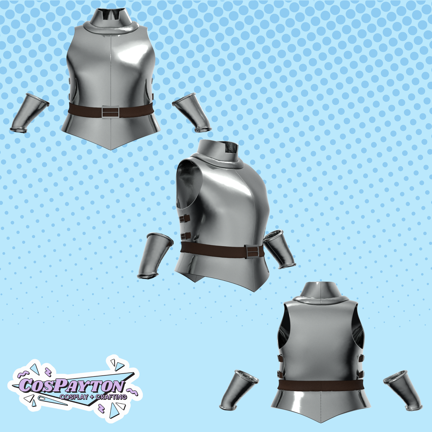 Laios Touden Breastplate and Gauntlets PDF Cosplay Pattern | Delicious in Dungeon/Dungeon Meshi Inspired Printable Costume Pattern
