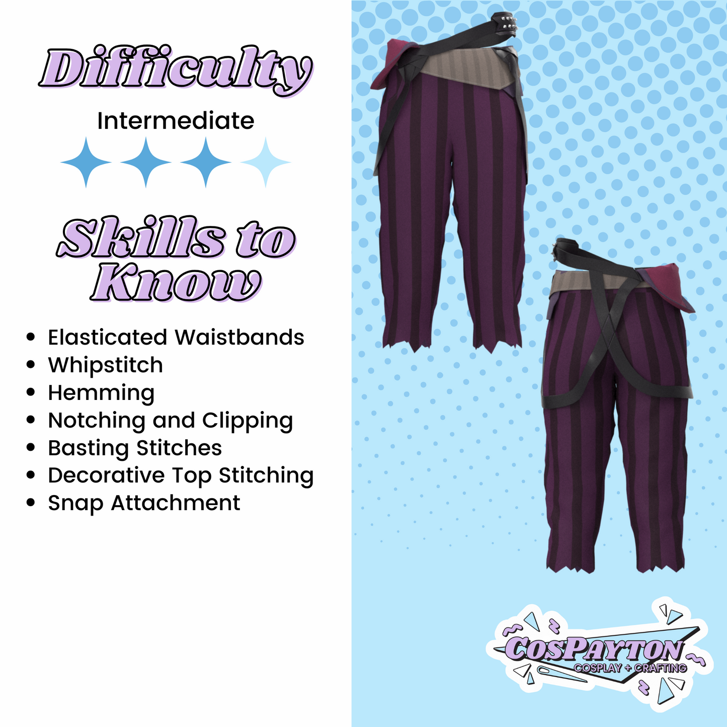 Jinx/Loose Cannon Accessories PDF Cosplay Pattern | Arcane Inspired Printable Costume Pattern
