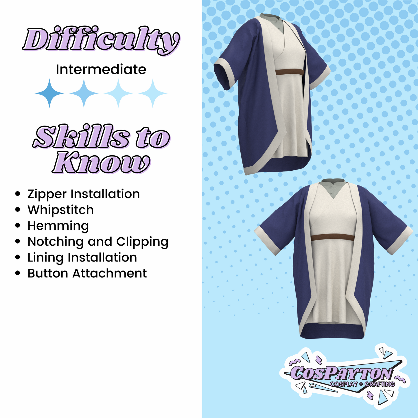 Marcille Donato and Falin Touden Cosplay Sewing Pattern Pack | Delicious in Dungeon/Dungeon Meshi Inspired Printable Costume Pattern