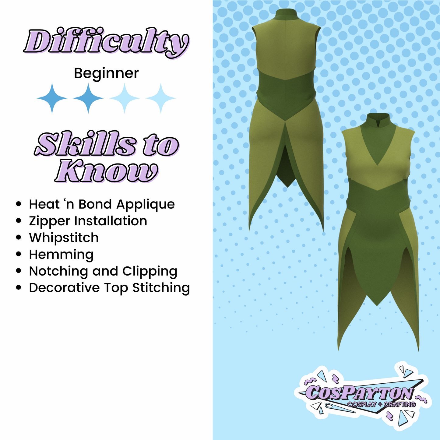 Keyleth Dress PDF Cosplay Pattern | Critical Role Inspired Printable Cosplay