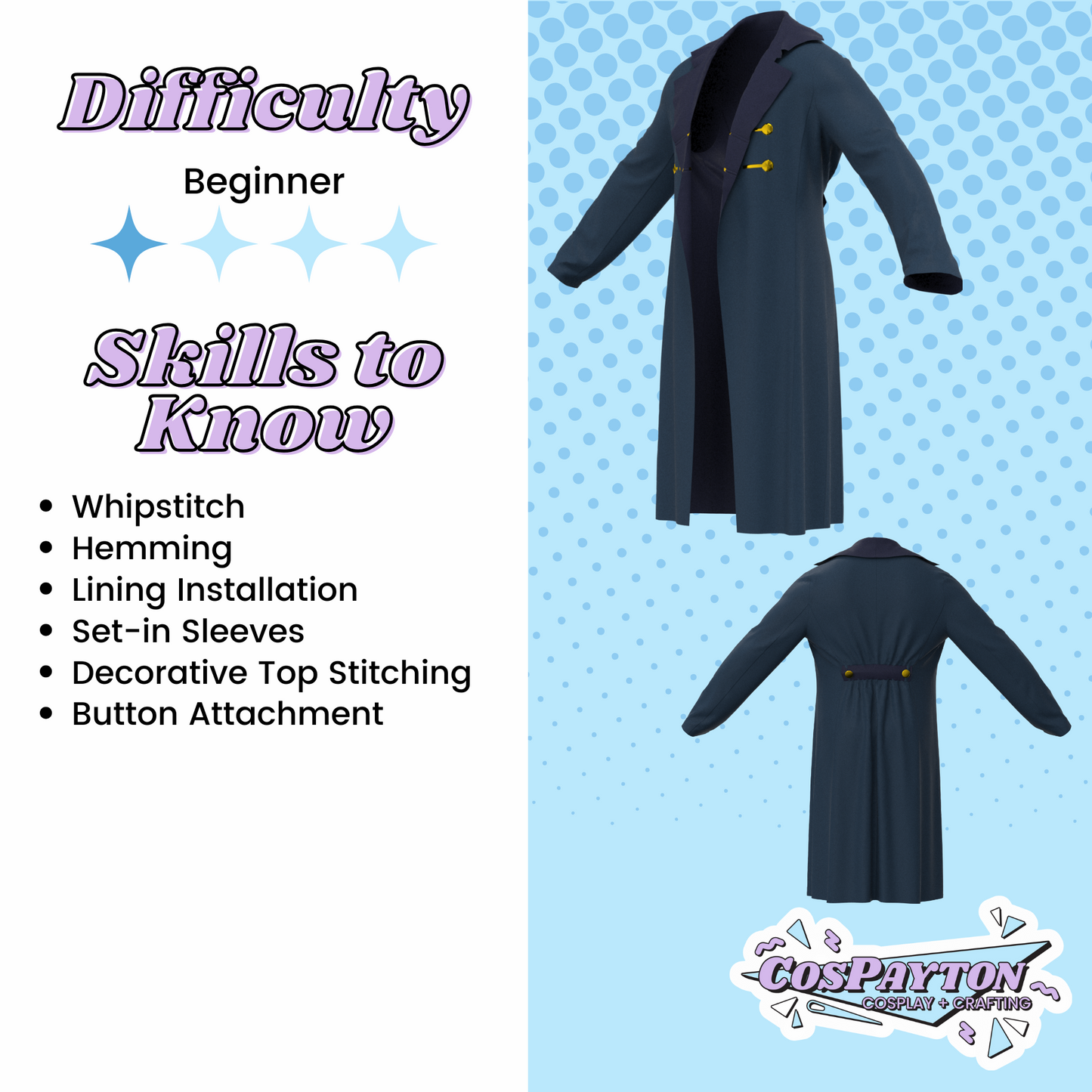 Percy Jacket Cosplay Pattern | Critical Role Inspired Printable PDF Costume