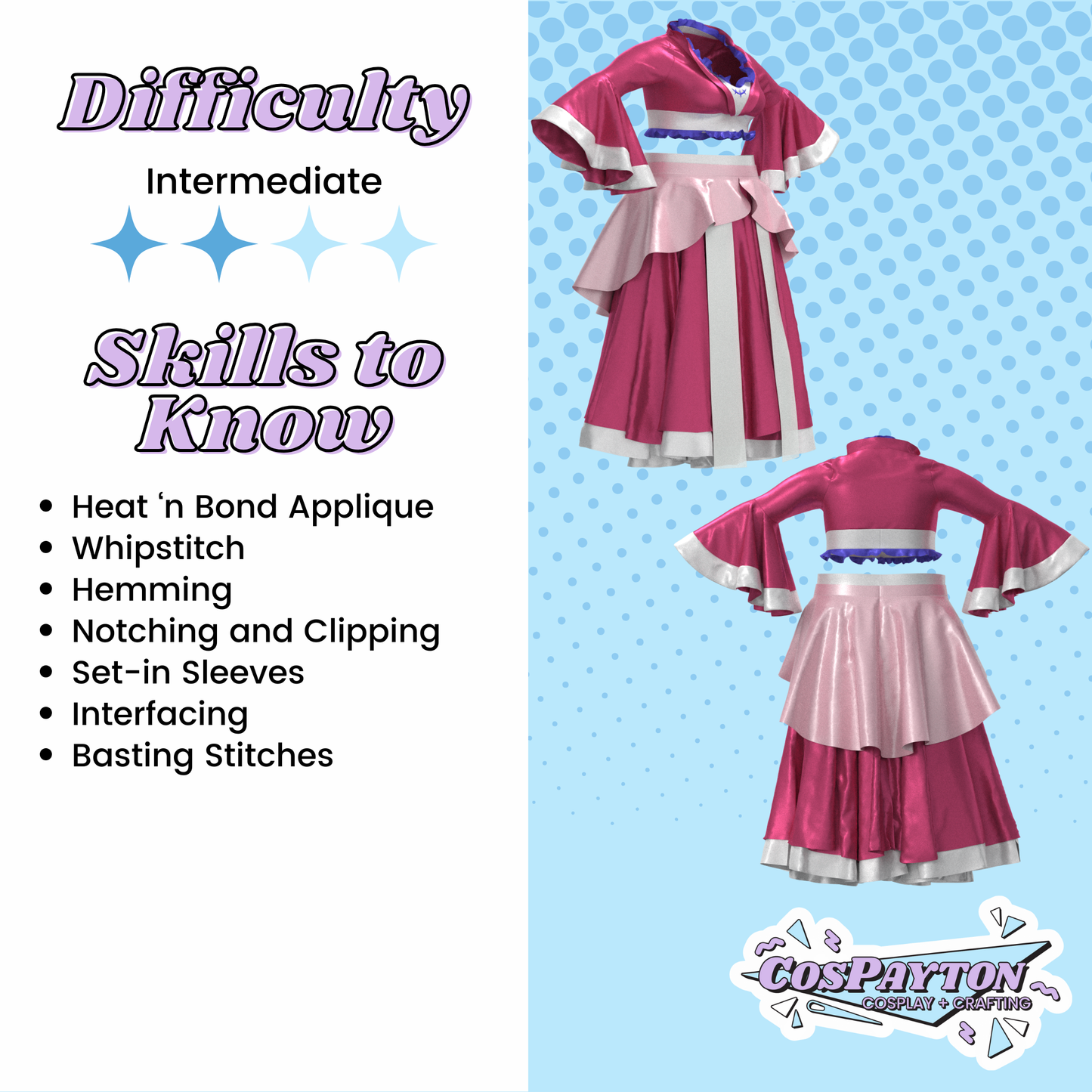 Maomao Dance Outfit Top and Skirt PDF Cosplay Pattern | The Apothecary Diaries Inspired Printable Costume Pattern
