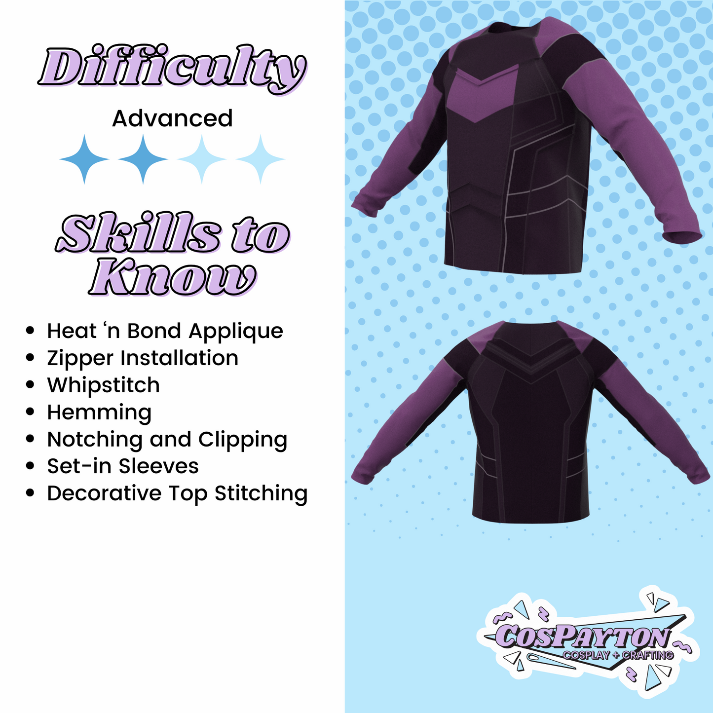 Hawkeye Jacket PDF Cosplay Pattern | Marvel Inspired Printable Costume