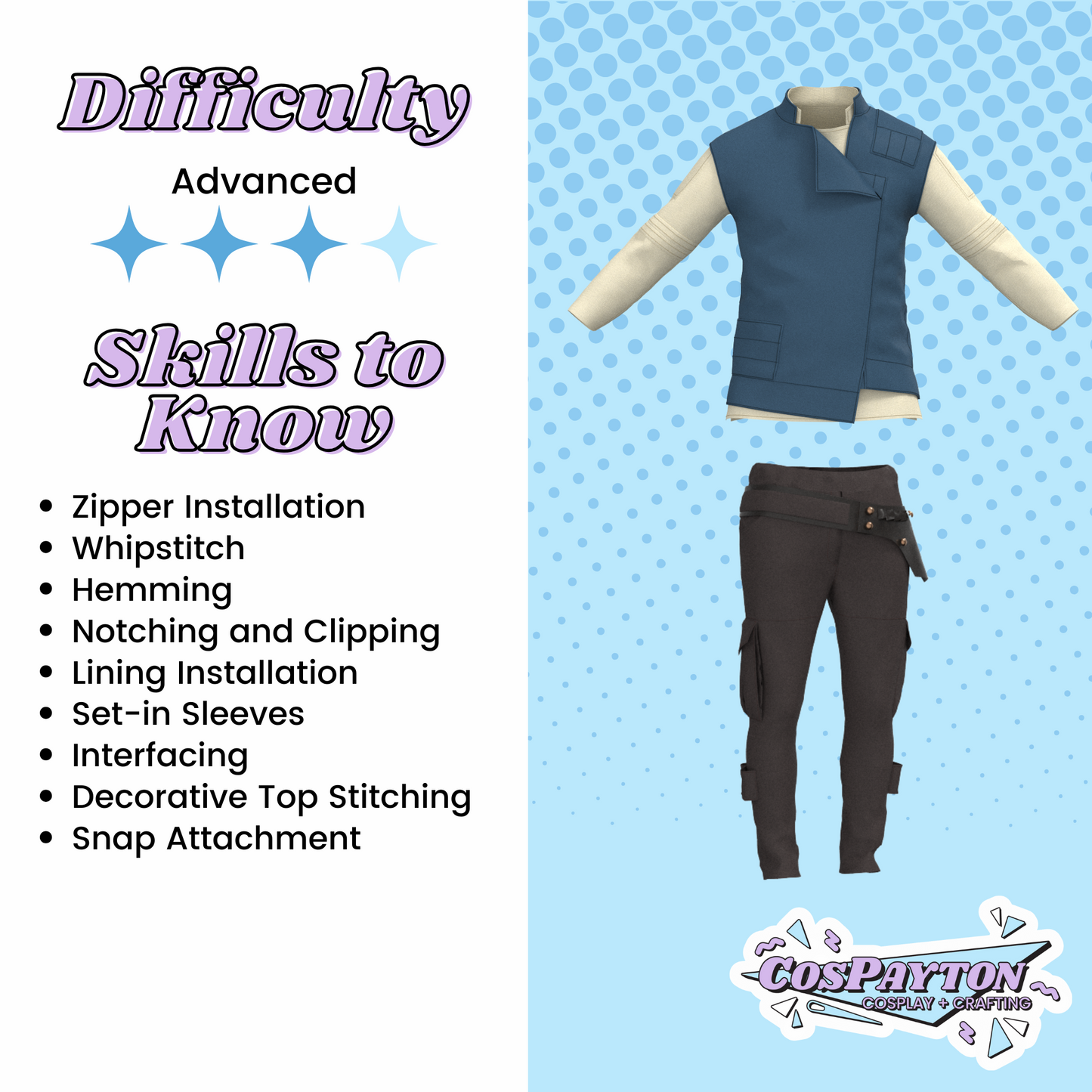 Cal Kestis PDF Cosplay Pattern | Jedi Survivor Inspired Printable Costume