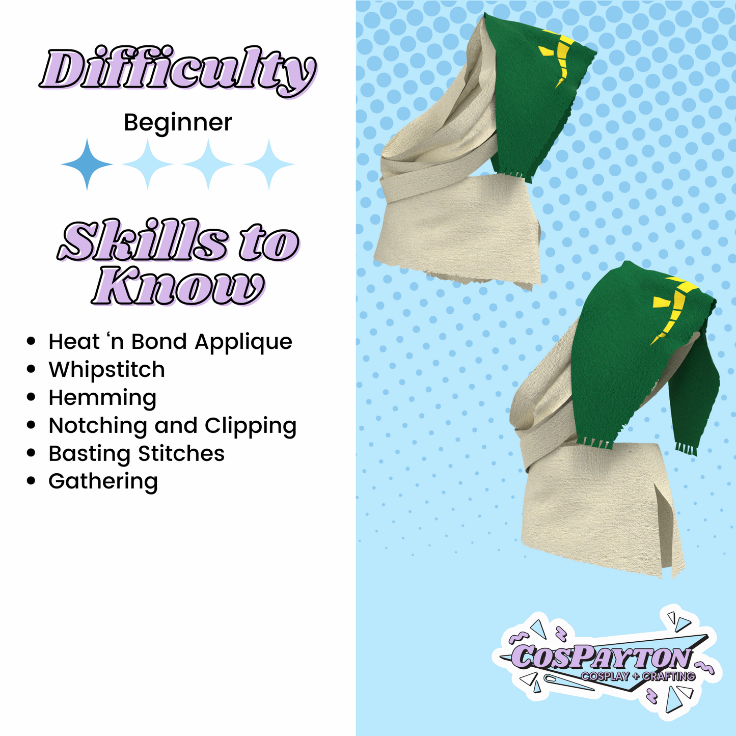 Tearful Kingdom Warrior Link Cosplay Pattern | TOTK Inspired Printable Costume