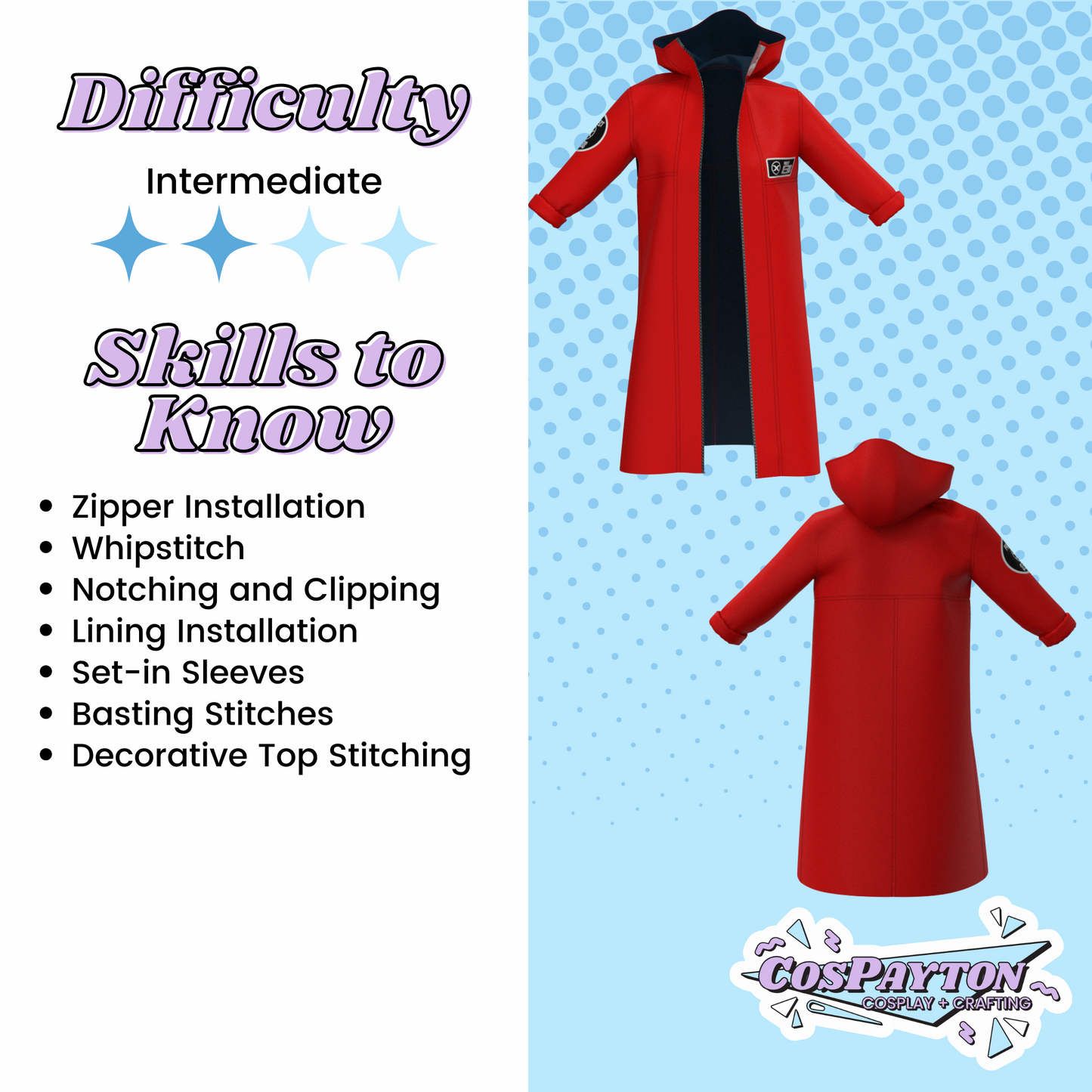 Vash Jacket PDF Cosplay Pattern | Trigun Stampede Inspired Printable Costume