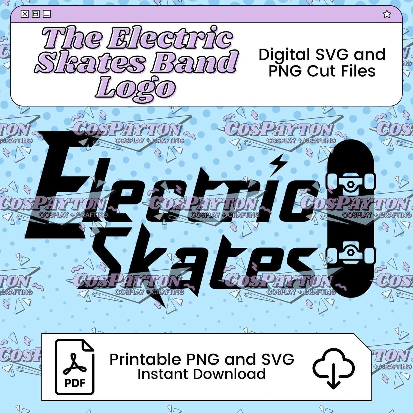 Electric Skates Band Logo Inspired by SpongeBob The Musical | PNG SVG Available