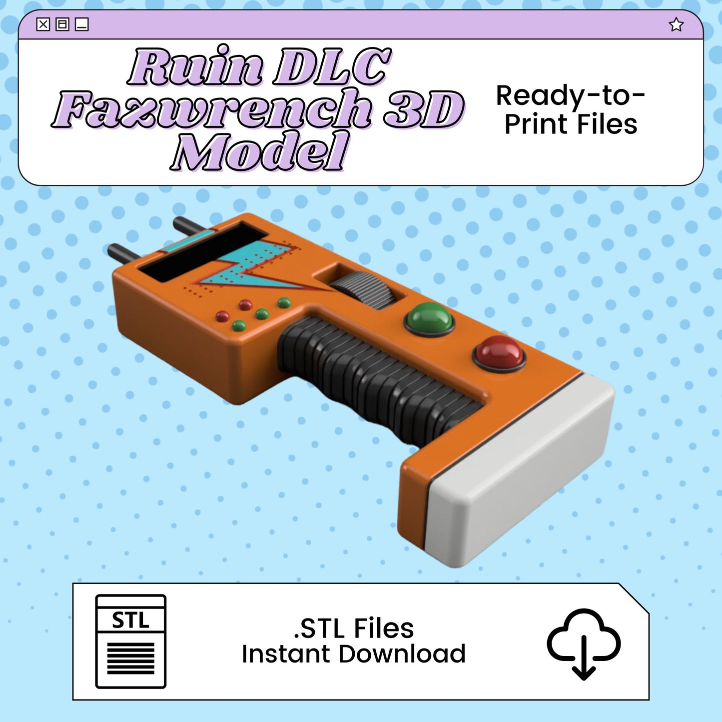 Fazwrench 3D Print File Inspired by Five Nights at Freddy's: Security Breach | STL for Cosplay