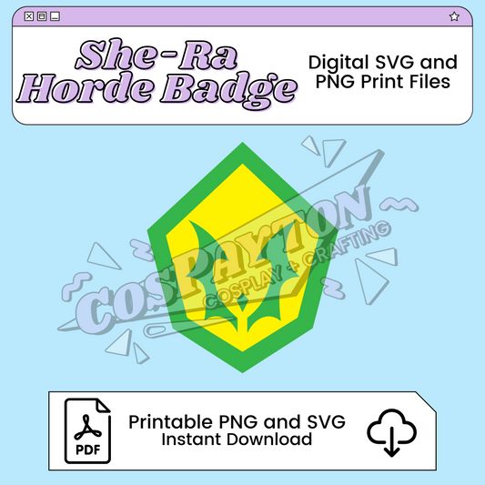 She-Ra Horde Badge Printable Cosplay Template Inspired by She-Ra and the Princesses of Power | PNG SVG Available