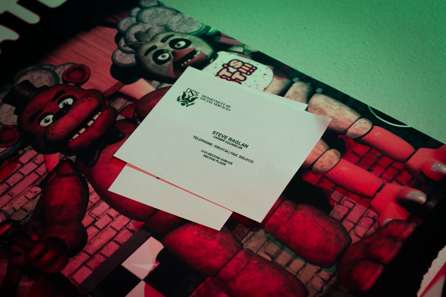 Steve Raglan Business Card Inspired by Five Nights at Freddy's SVG PNG | Instant Download Digital Files for Cosplay