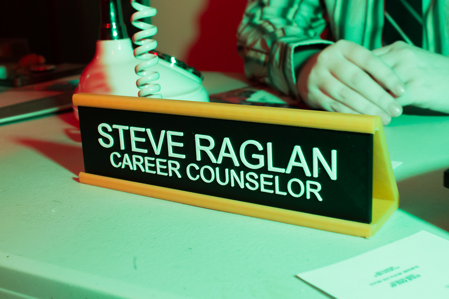 Steve Raglan Desk Plate 3D Printed Kit for Cosplay | Inspired by Five Nights at Freddy's