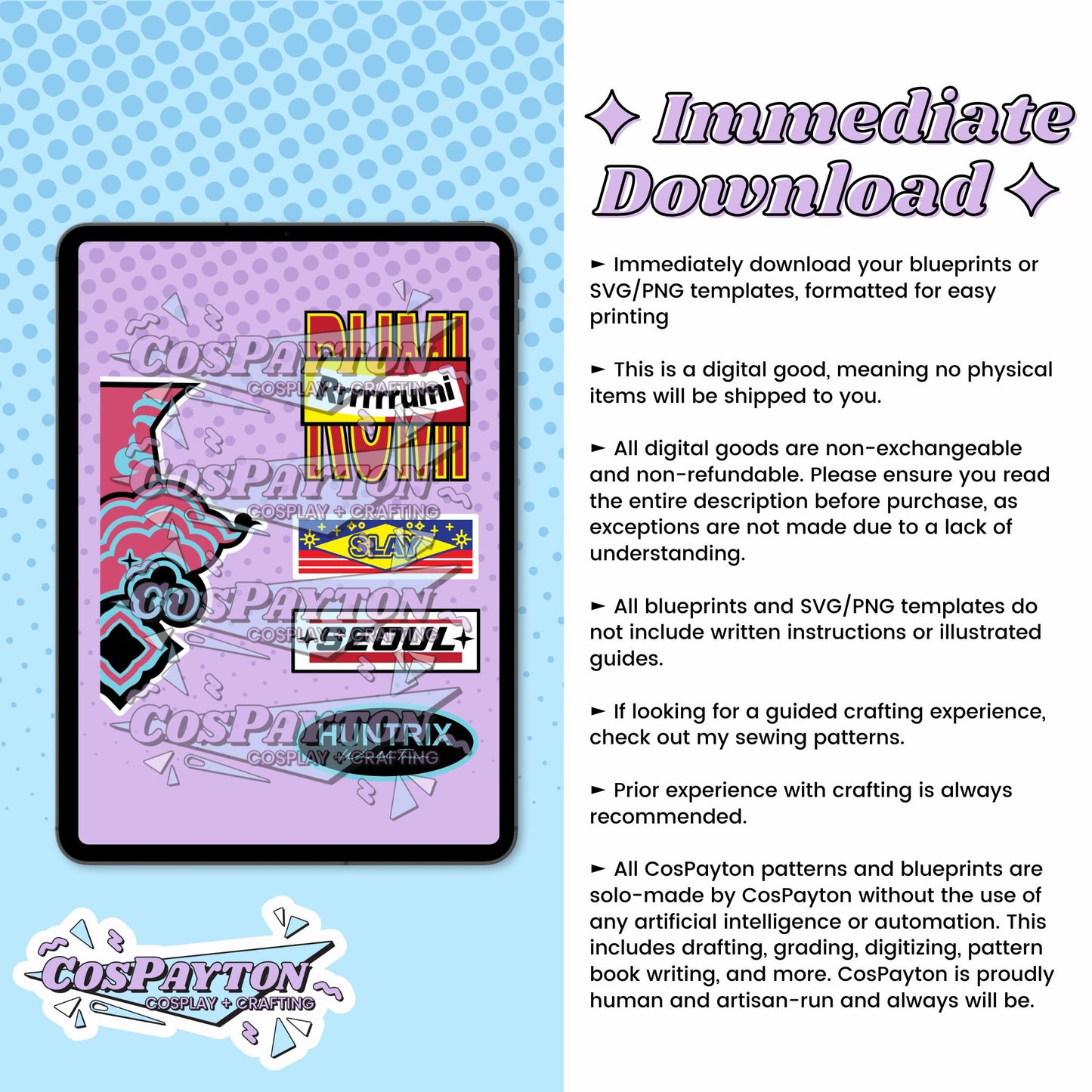 Nightwing Mask and Chest Emblem Printable Cosplay Kit | Comics Inspired Printable PDF and PNG/SVG Cut Files