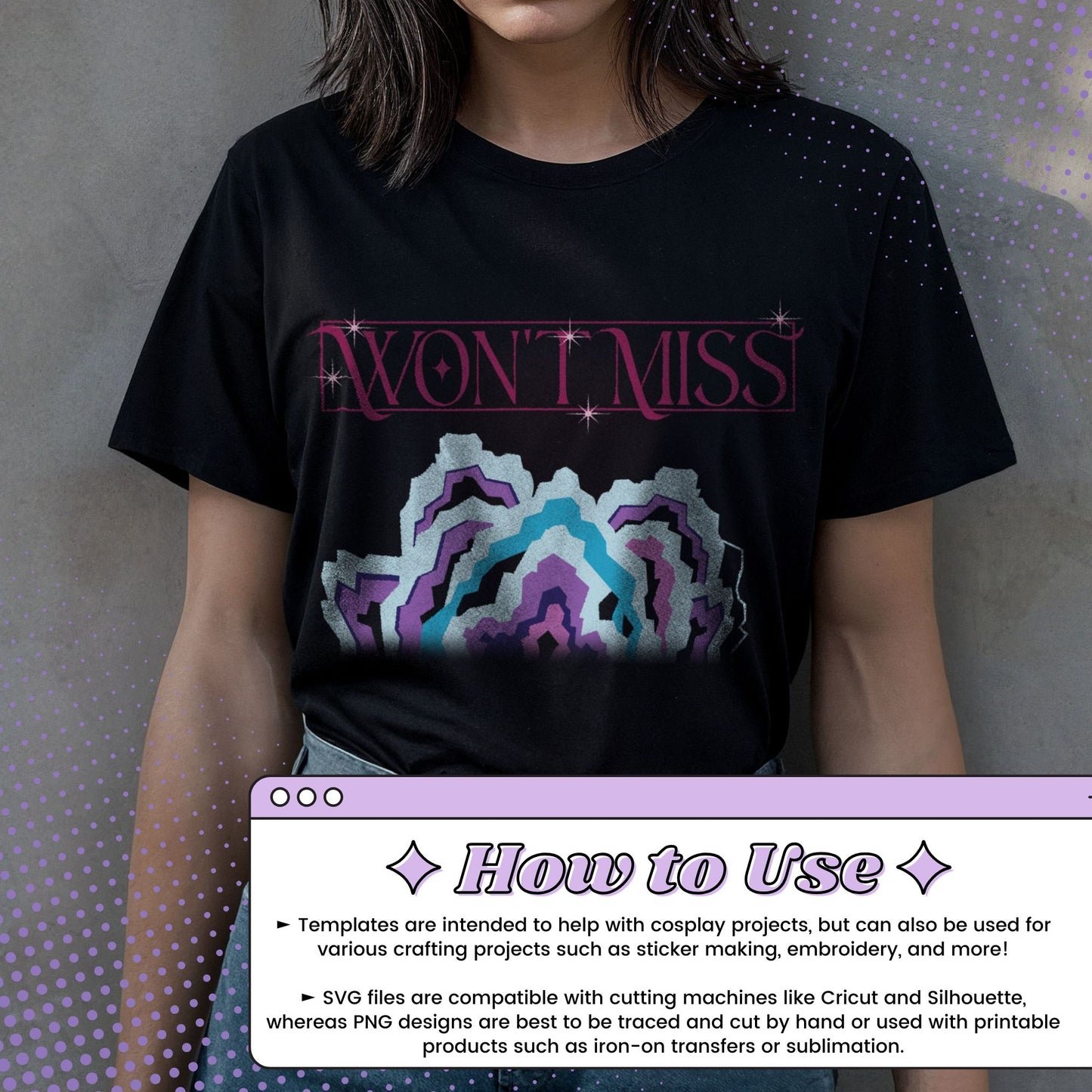 Huntrix Logo Cosplay Template Inspired by KPop Demon Hunters | PNG SVG Available