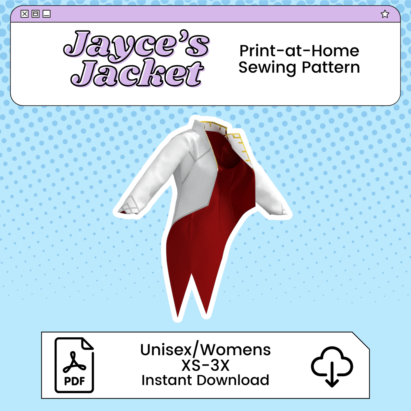 Jayce Jacket PDF Cosplay Pattern Bundle | Arcane Inspired Printable Costume Pattern