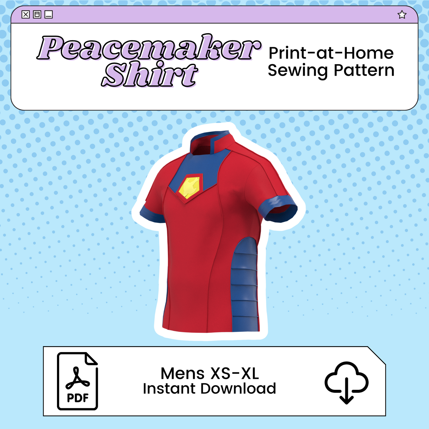 Peacemaker Shirt Cosplay Pattern | Peacemaker Inspired Printable PDF Costume