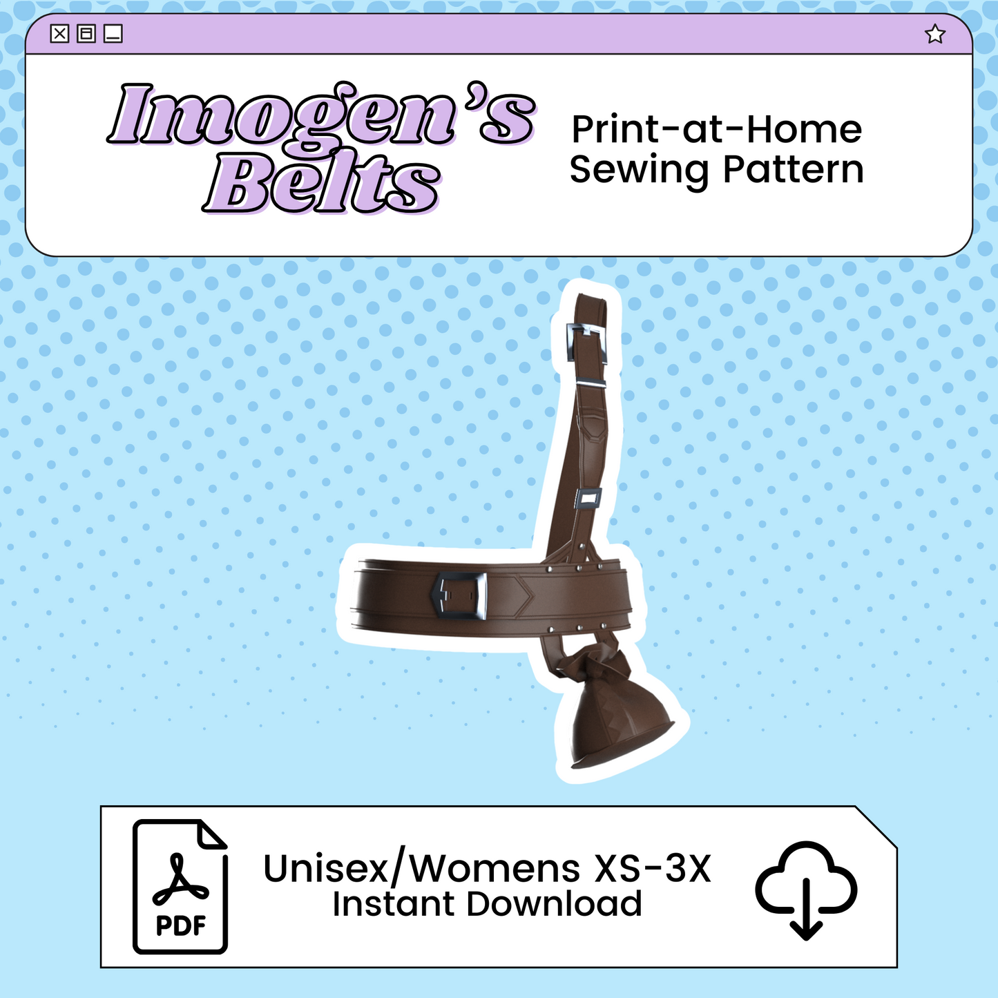 Imogen's Belts PDF Cosplay Pattern | Critical Role Inspired Printable