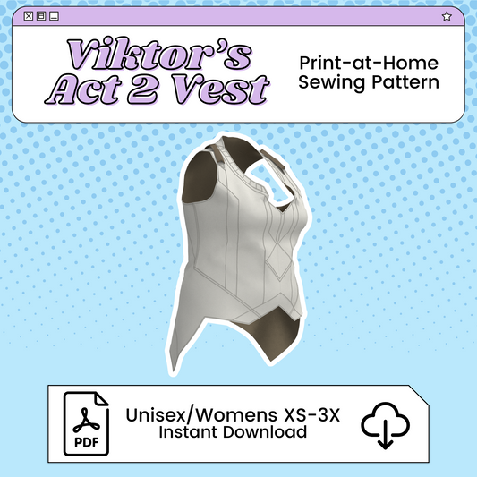 Viktor's Season 1 Act 2 Vest PDF Cosplay Pattern | Arcane Inspired Printable Costume