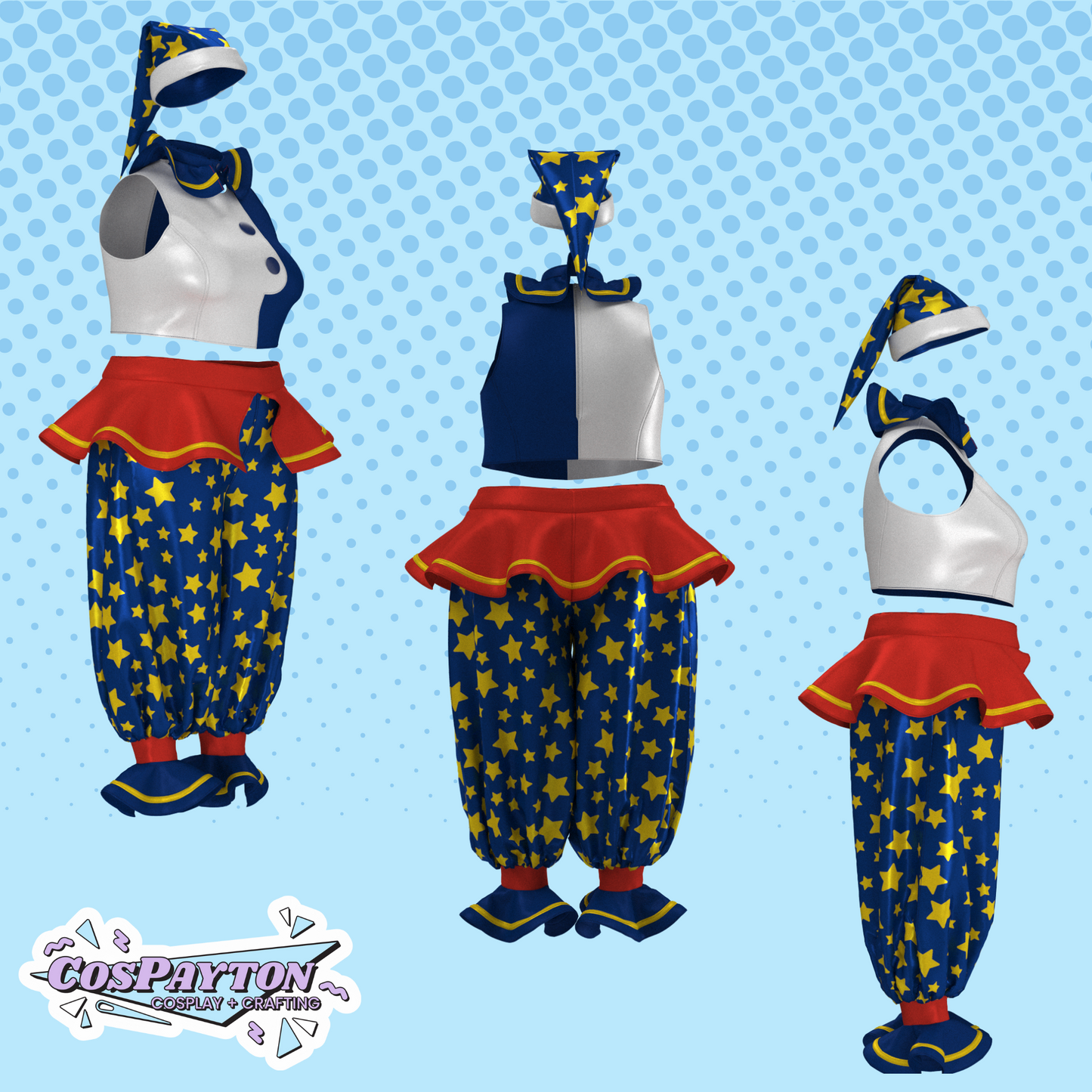 Sun and Moon PDF Cosplay Pattern | Five Nights at Freddy's Inspired Printable Costume Pattern