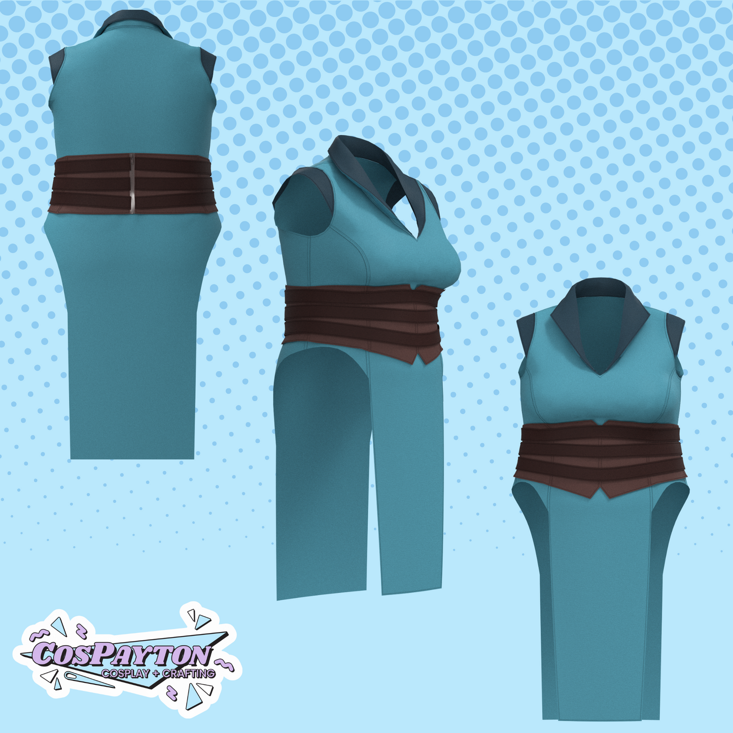 Vex'ahlia's Dress and Corset Cosplay Pattern | Critical Role Legend of Vox Machina Inspired Printable Cosplay