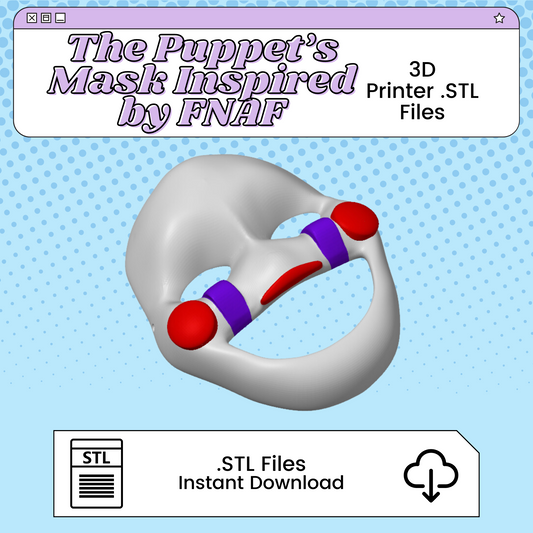 Puppet/Marionette Mask 3D Print File Inspired by Five Nights at Freddy's | STL for Cosplay