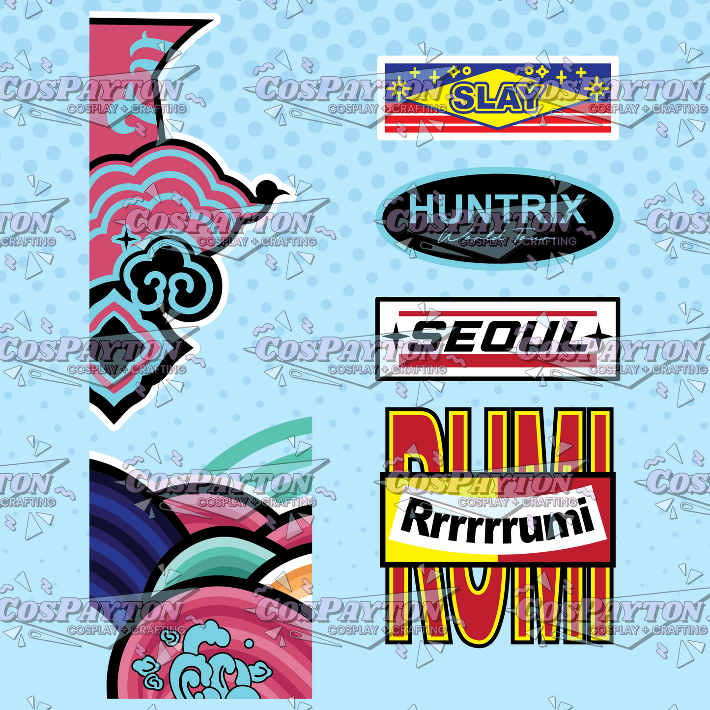 Rumi "How it's Done" Jacket Patches Cosplay Template Inspired by KPop Demon Hunters Huntrix | PNG SVG Available