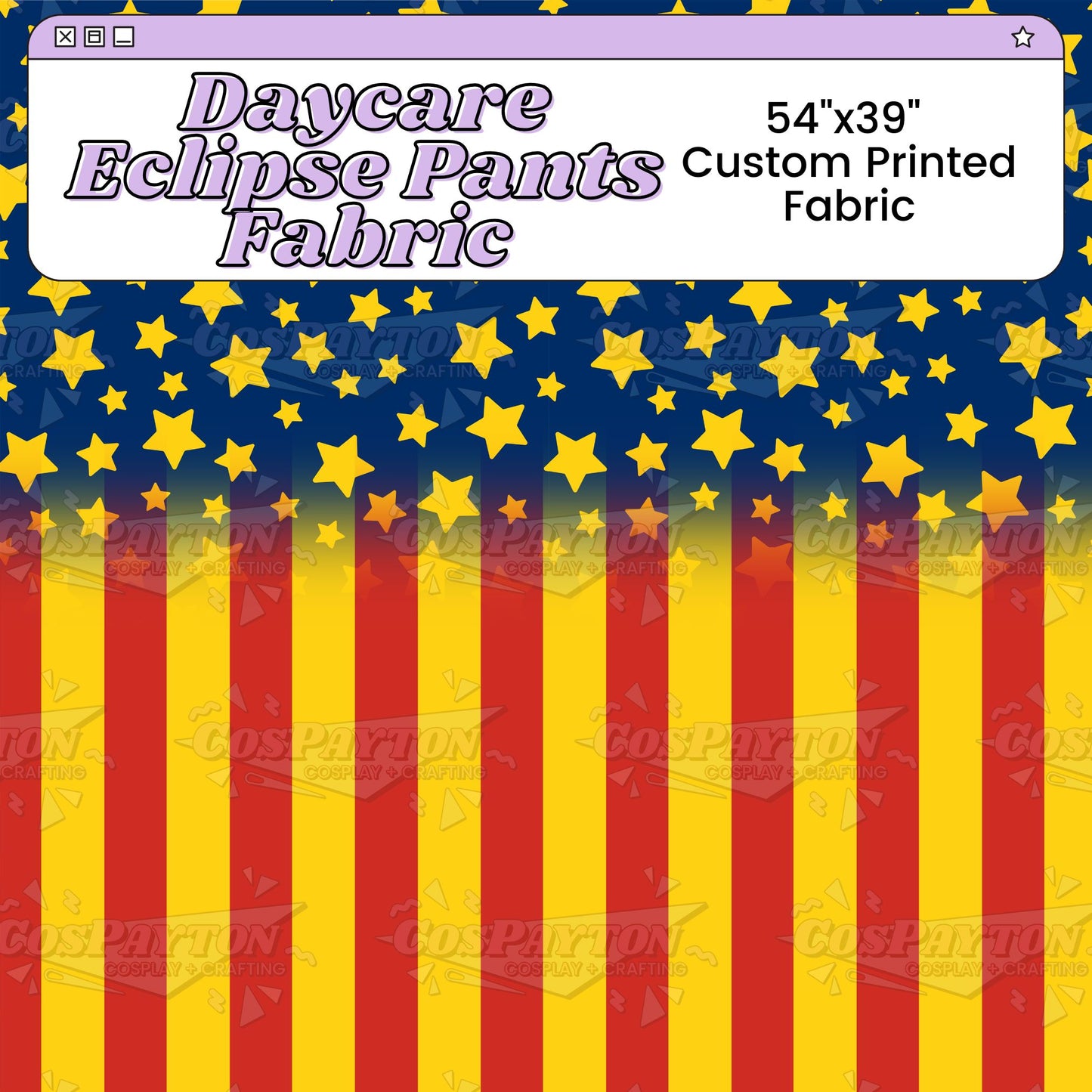 Eclipse Sun and Moon Custom Printed Cosplay Fabric | Inspired by Five Nights at Freddy's: Security Breach