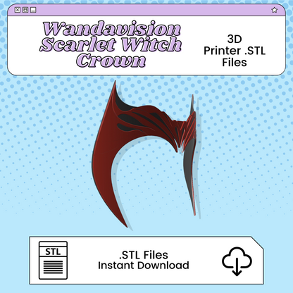 Scarlet Witch Crown 3D Print File Inspired by Wandavision | STL for Cosplay