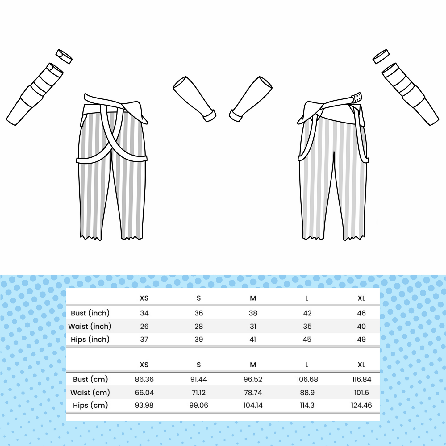 Jinx/Loose Cannon Accessories PDF Cosplay Pattern | Arcane Inspired Printable Costume Pattern