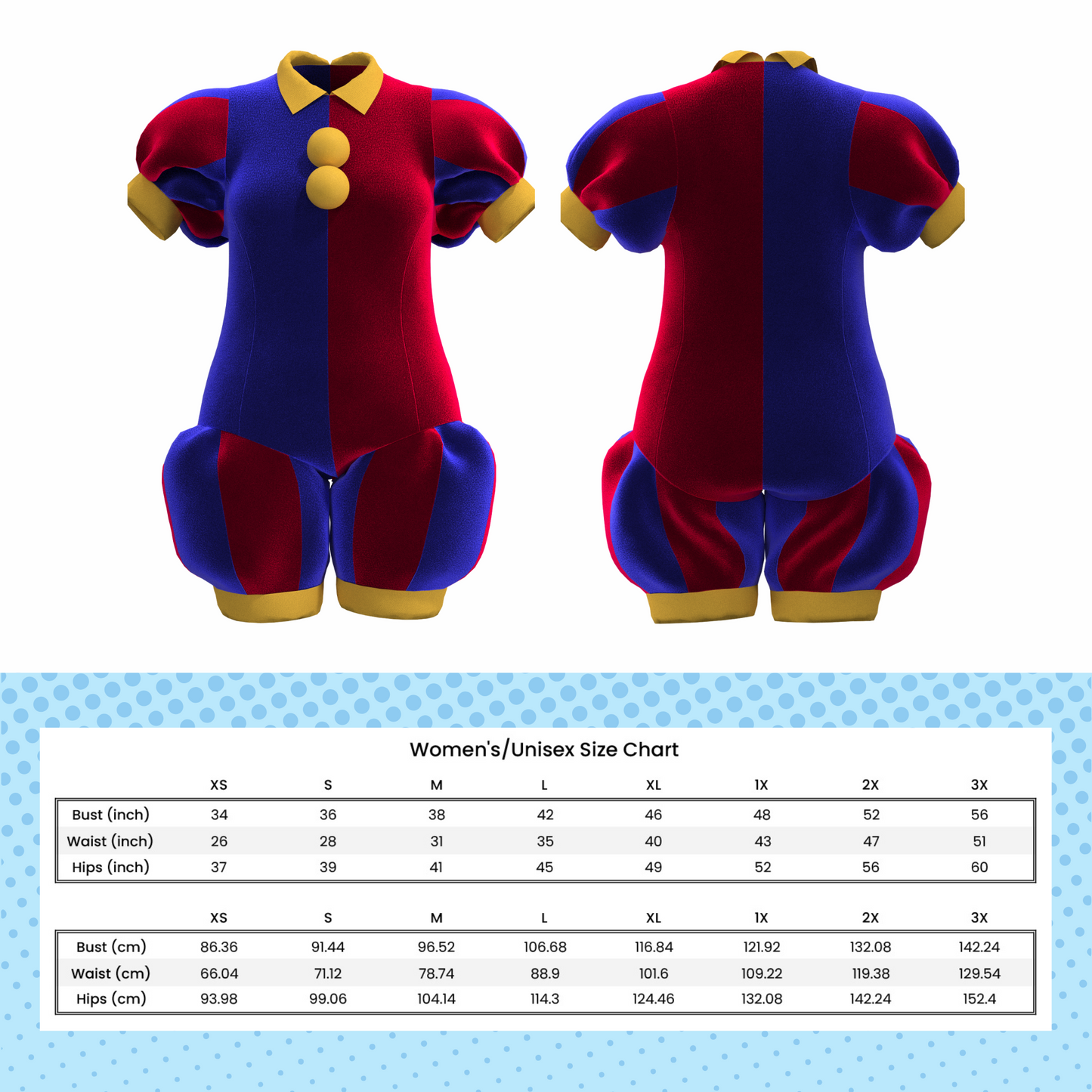 Pomni Clown Costume PDF Cosplay Pattern | The Amazing Digital Circus Inspired Printable Costume Pattern