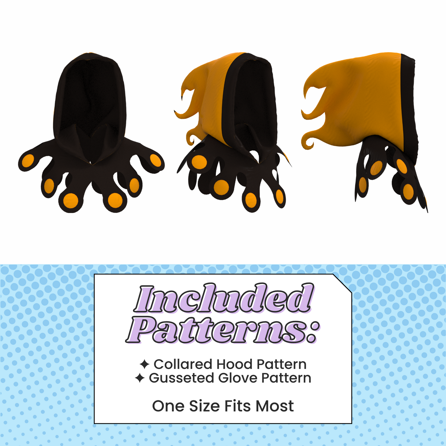 Rio Ranger Hood and Glove Accessories PDF Cosplay Pattern | Your Turn to Die Inspired Printable Costume Pattern
