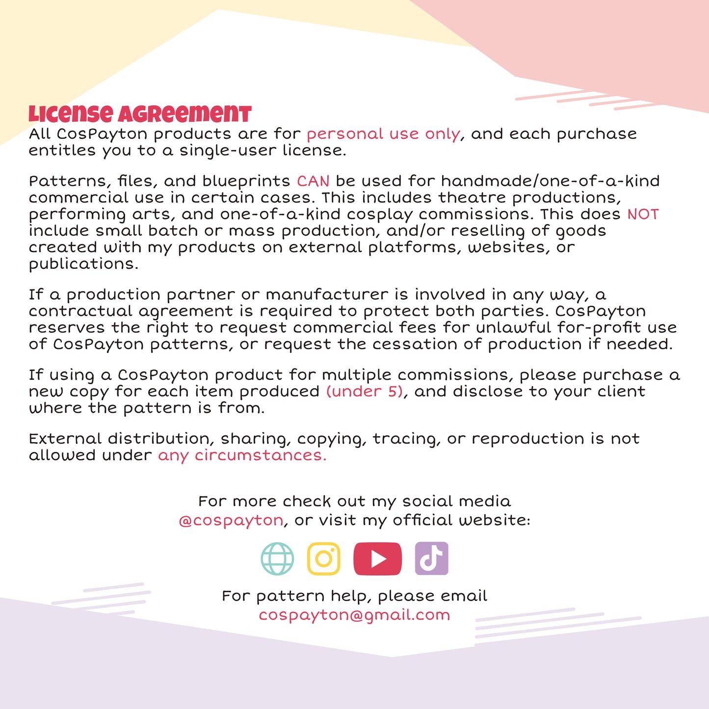 Hunter Mira "Won't Miss" Cosplay Template (Digital Download)