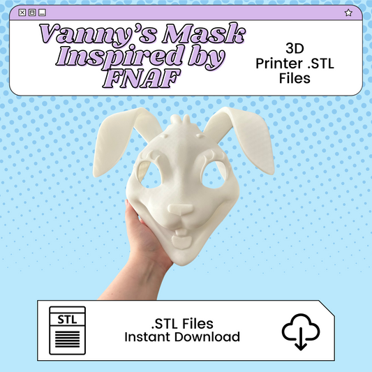 Vanny Mask 3D Print File Inspired by Five Nights at Freddy's Security Breach | STL for Cosplay