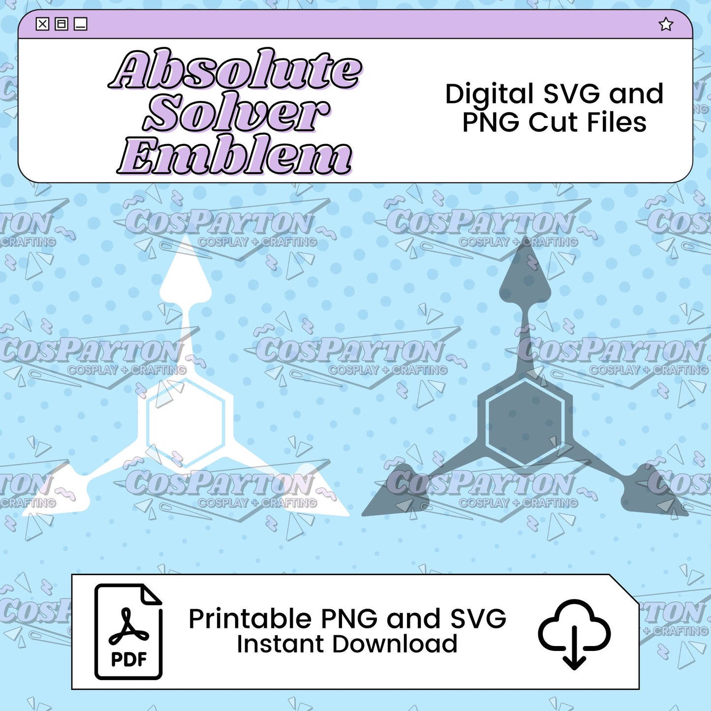Absolute Solver Emblem Cosplay Template Inspired by Murder Drones | PNG SVG Available