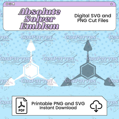 Absolute Solver Emblem Cosplay Template Inspired by Murder Drones | PNG SVG Available