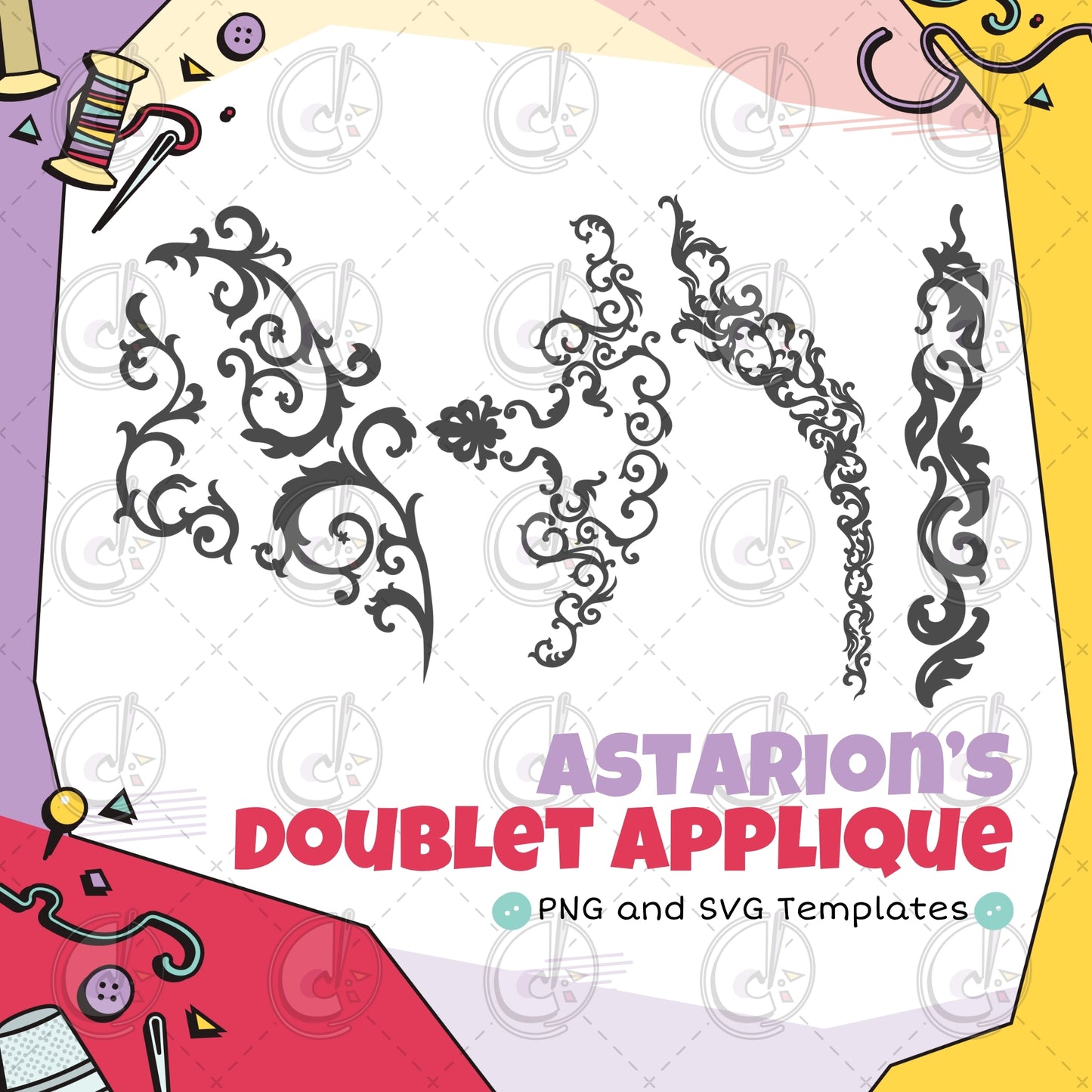 Astarion Doublet Appliqué Cosplay Template (Digital Download