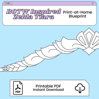 Zelda Tiara Printable Cosplay Blueprint | Inspired by BOTW