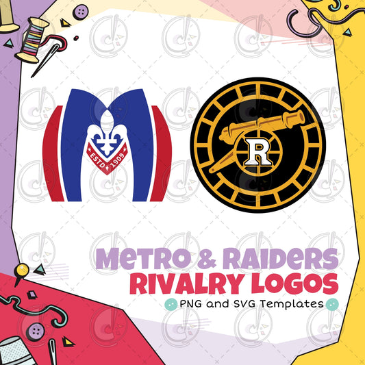 Metro Raiders Rivalry Logos Cosplay Template (Digital Download)