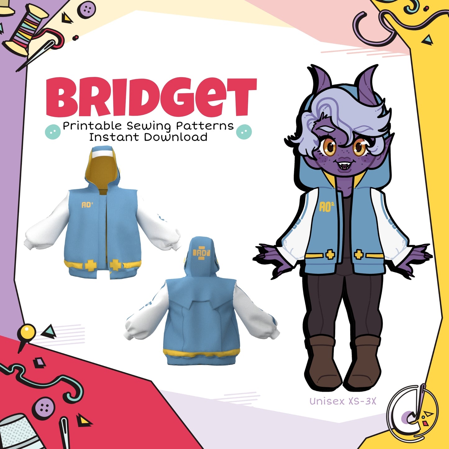 Bridget Jacket Cosplay Sewing Pattern (Digital Download)