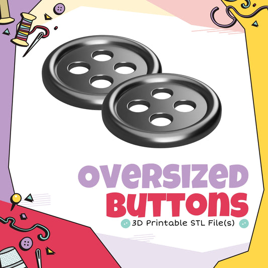 FREE Oversized Shirt Buttons Cosplay 3D Print STL (Digital Download)