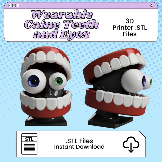 Wearable Caine Teeth 3D Print File Inspired by The Amazing Digital Circus | STL for Cosplay